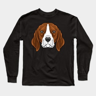 Illustration of a super cute beagle head. Long Sleeve T-Shirt